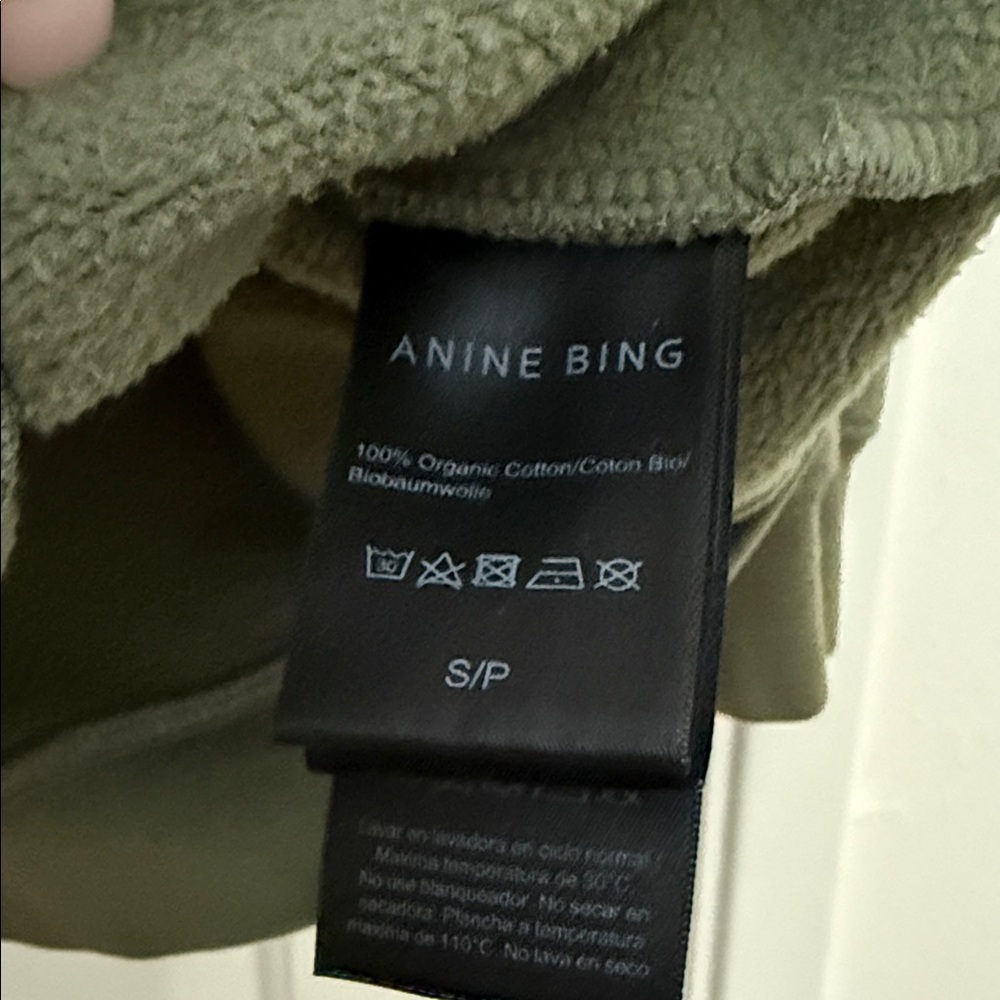 Anine Bing Sport Green Crew Sweatshirt - Picture 4 of 5
